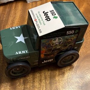 Jeep Military Green Toy Truck Puzzle